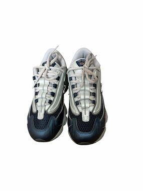 New Balance Sneakers in Navy, Silver, and White